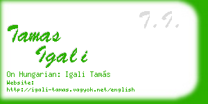 tamas igali business card